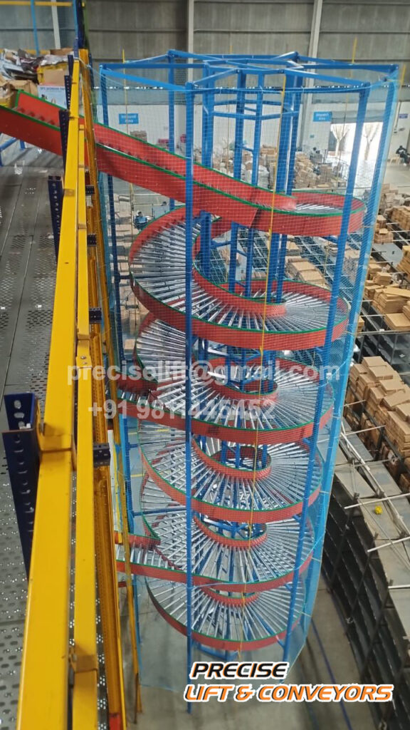 gravity spiral roller coveyor